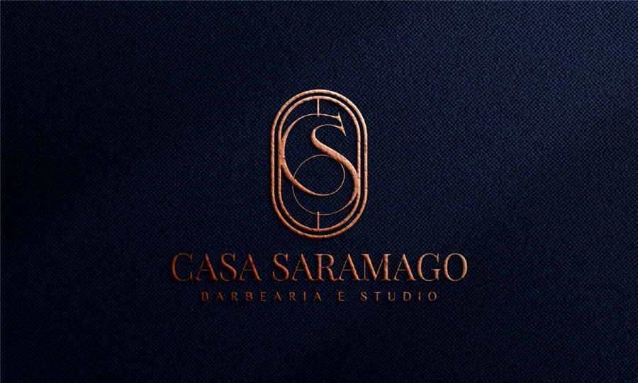 Identidade visual de Casa Saramago, barbearia