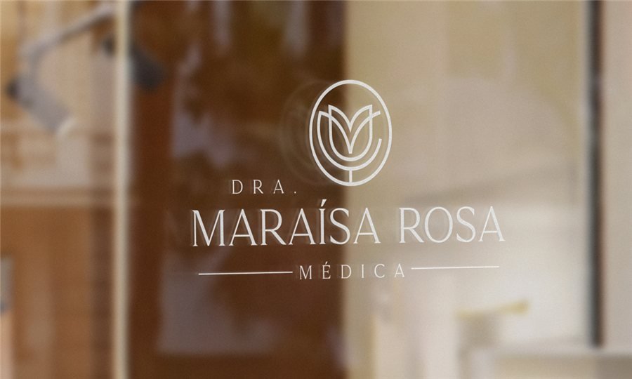 Identidade visual de Dra. Maraísa Rosa, médica