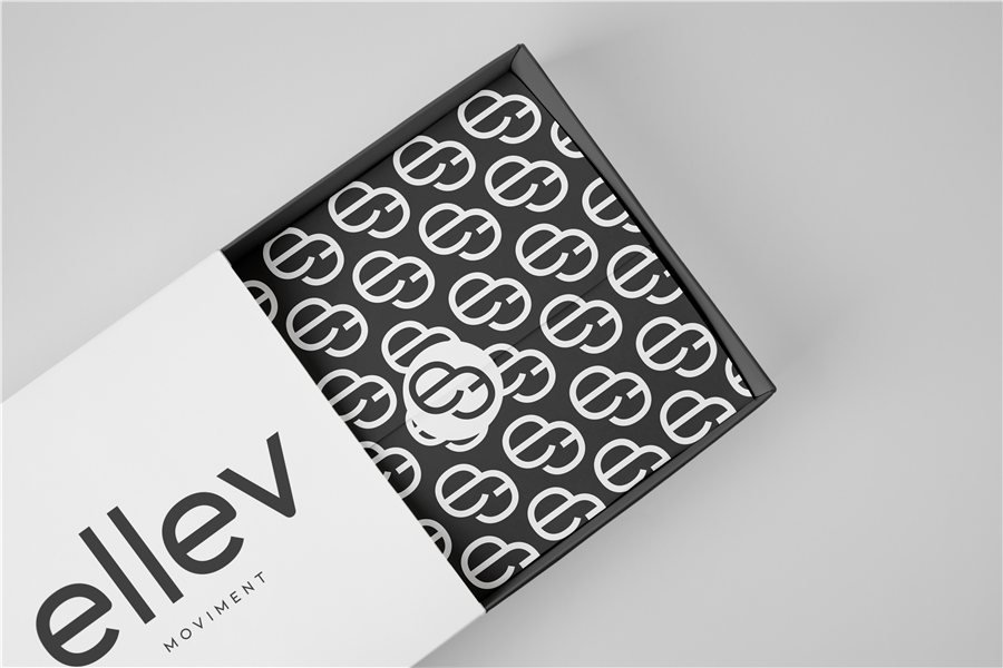 Identidade visual de Ellev Fitness, moda fitness