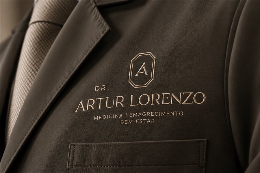 Identidade visual de Dr. Artur Lorenzo, medicina, emagrecimento e bem-estar