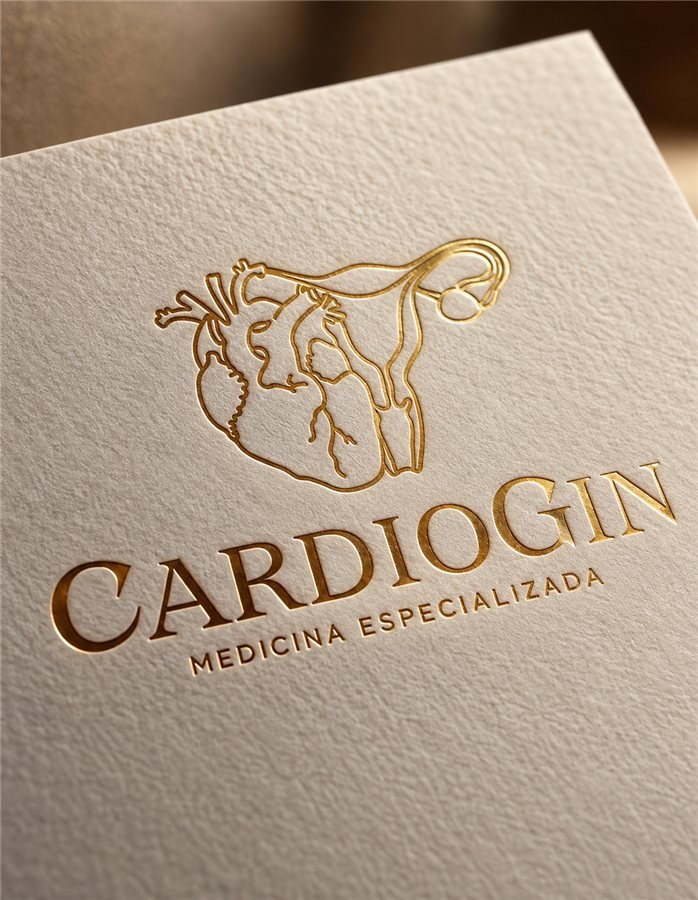 Identidade visual de CardioGin, consultório cardiológico e ginecológico