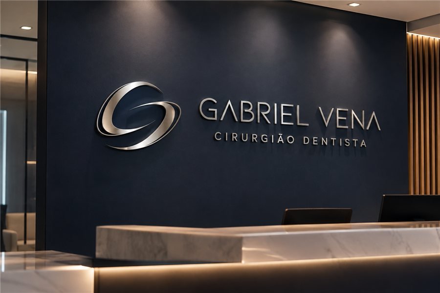 Identidade visual de Dr. Gabriel Vena, cirurgião dentista