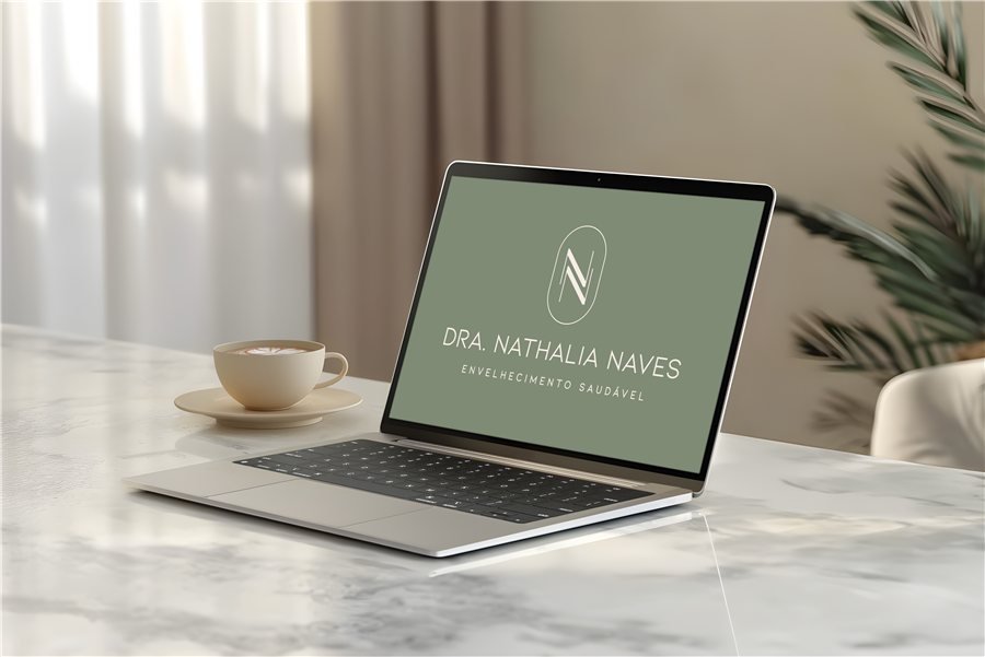 Identidade visual de Dra. Nathália Naves, medicina e longevidade