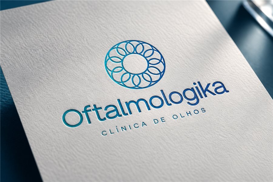 Identidade visual de Oftalmológika, clínica de oftalmologia
