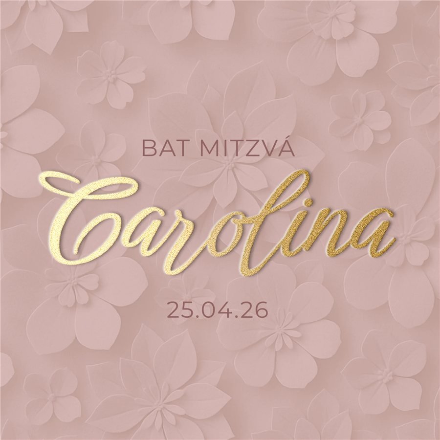 Identidade visual de 15 anos, bar e bat mitzvá: Bat Mitzvá Carolina