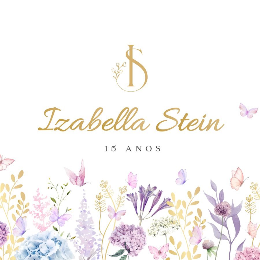 Identidade visual de 15 anos, bar e bat mitzvá: 15 anos Isabella