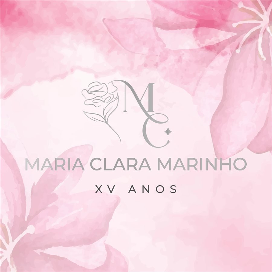 Identidade visual de 15 anos, bar e bat mitzvá: 15 anos Maria Clara