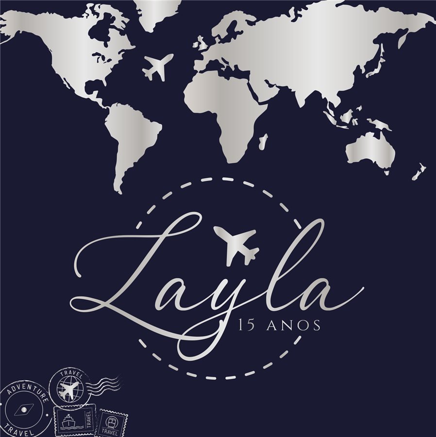 Identidade visual de 15 anos, bar e bat mitzvá: 15 anos Layla