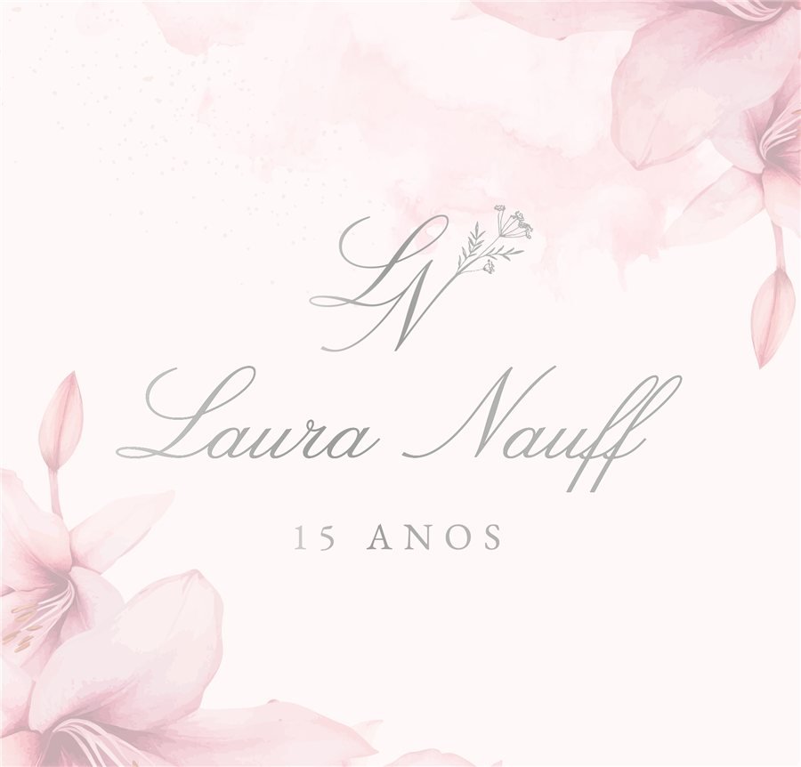 Identidade visual de 15 anos, bar e bat mitzvá: 15 anos Laura