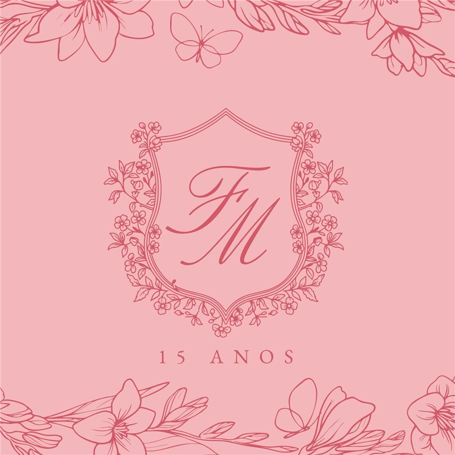 Identidade visual de 15 anos, bar e bat mitzvá: 15 anos Fernanda