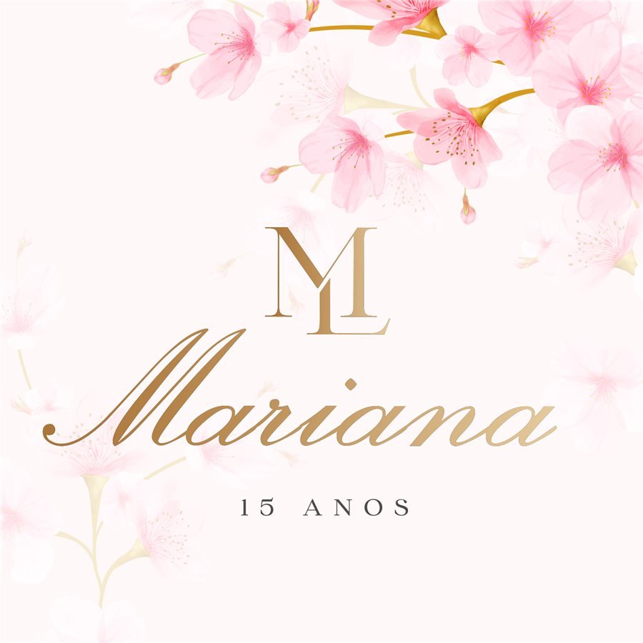 Identidade visual de 15 anos, bar e bat mitzvá: 15 anos Mariana