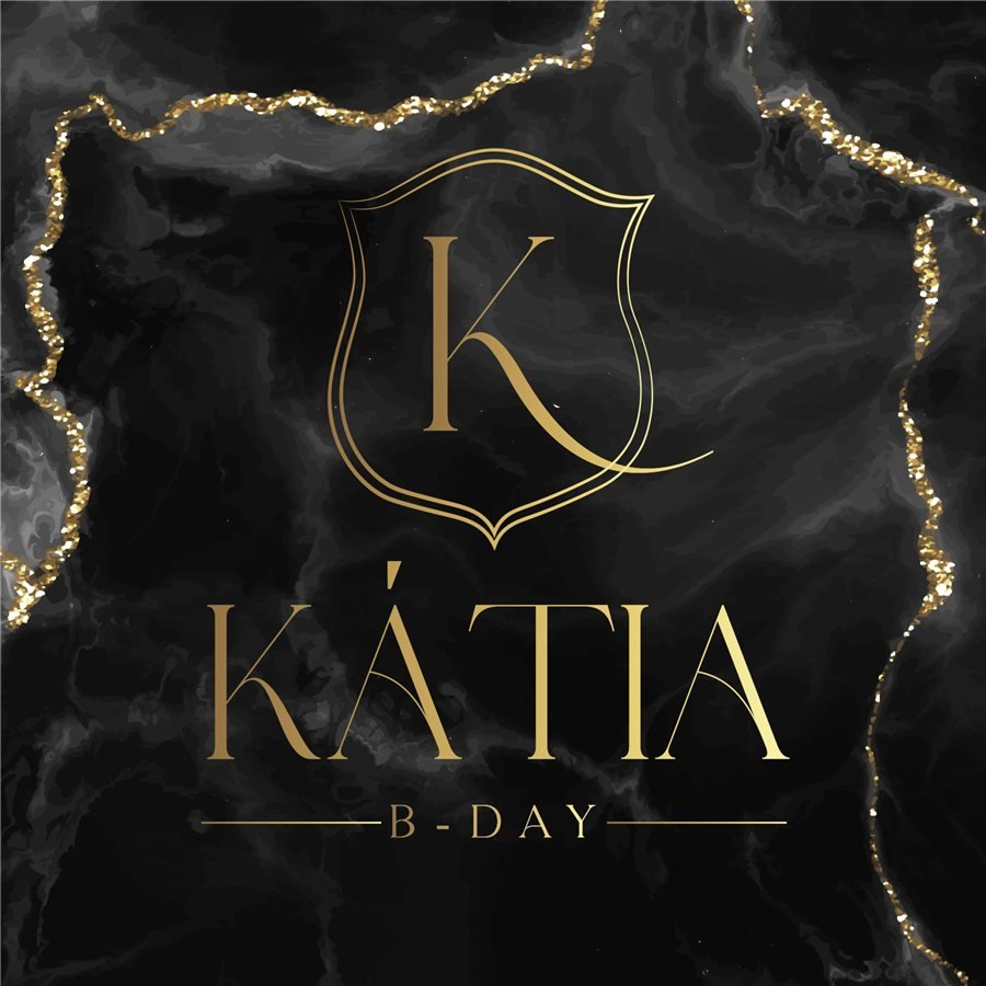 Identidade visual de festa de adulto e evento: Aniversário Kátia