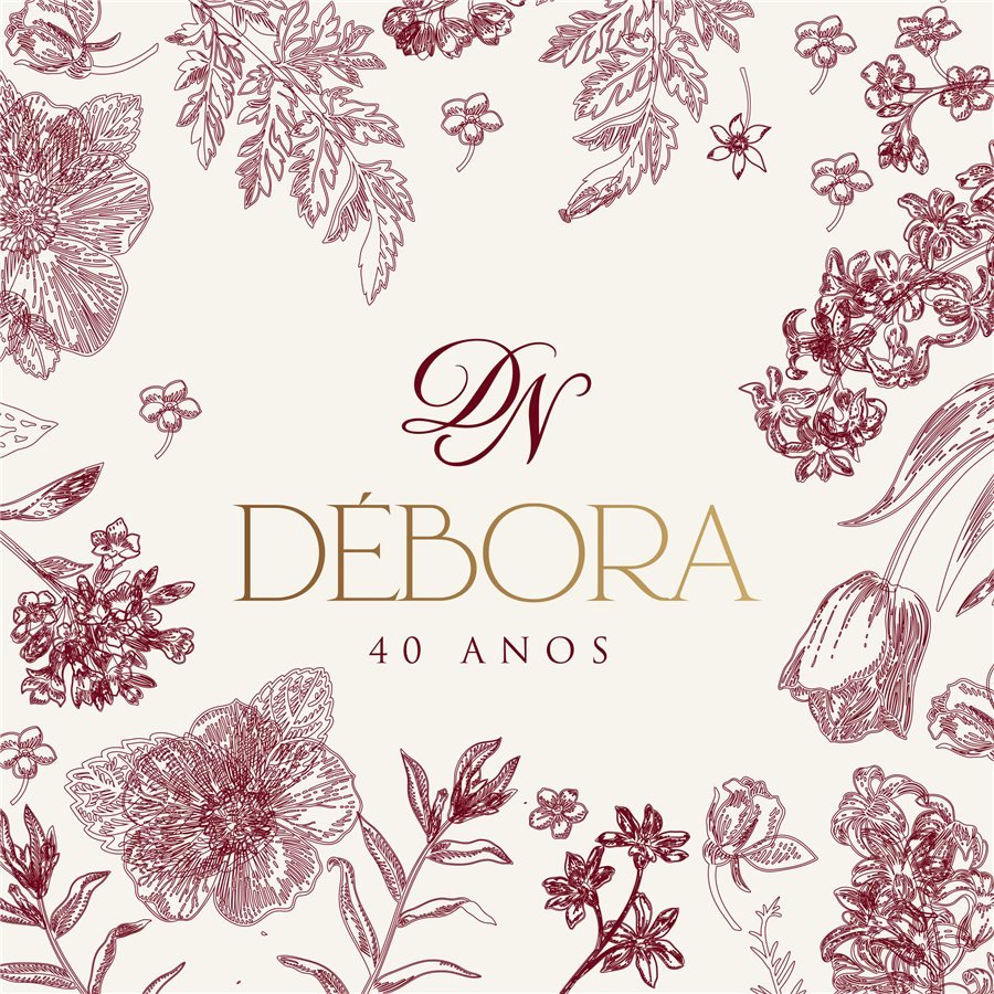Identidade visual de festa de adulto e evento: Aniversário Débora
