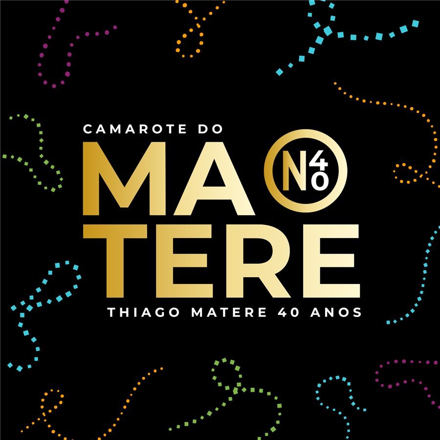 Identidade visual de festa de adulto e evento: Aniversário Thiago Matere