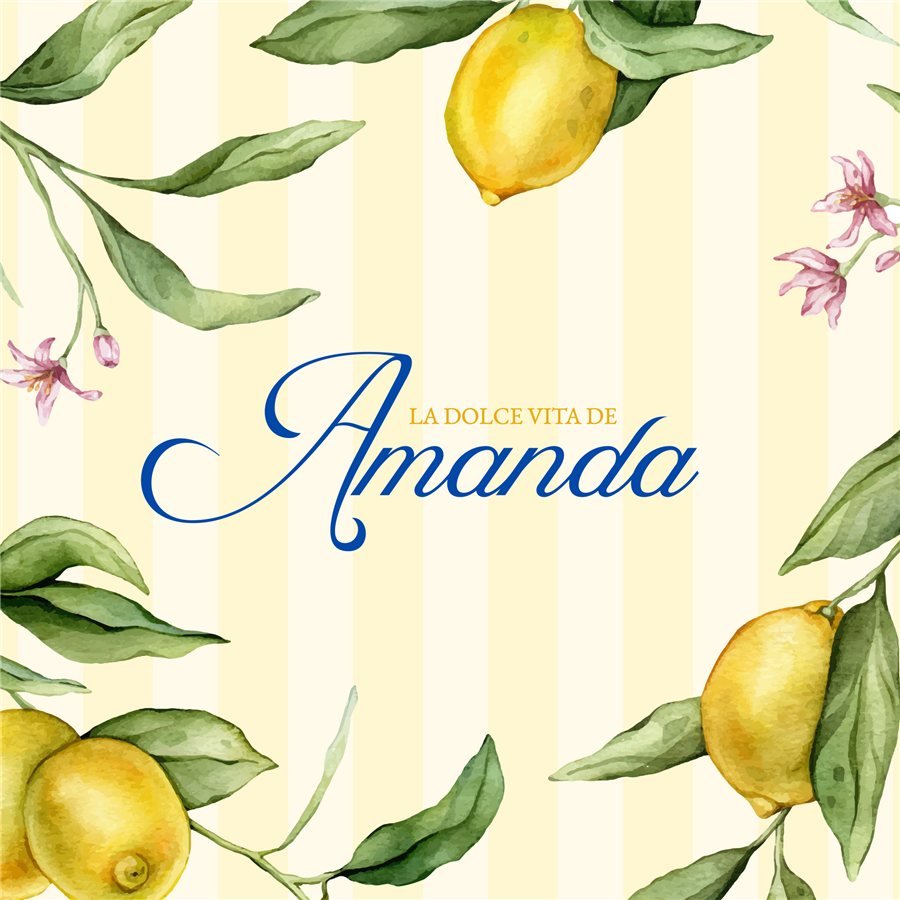 Identidade visual de festa de adulto e evento: Aniversário Amanda Françoso