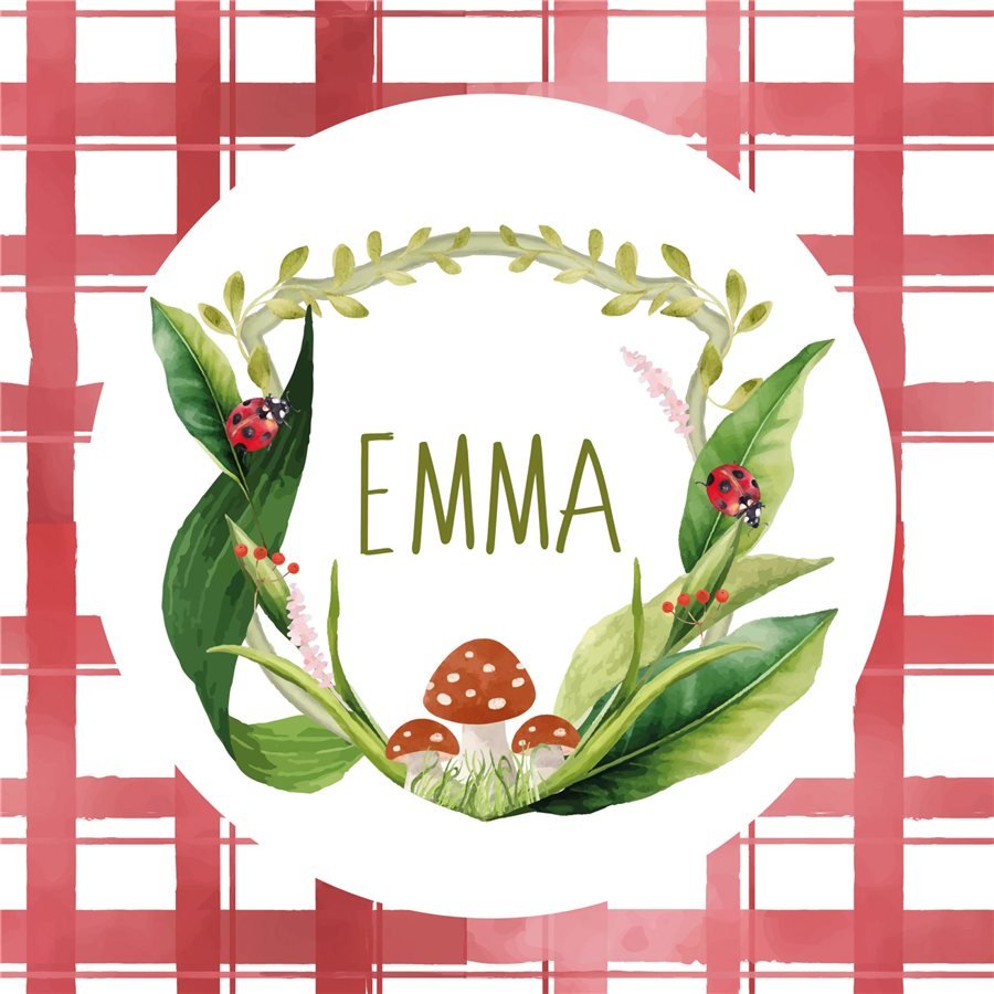 Identidade visual de chá de bebê e batizado: Baby Emma