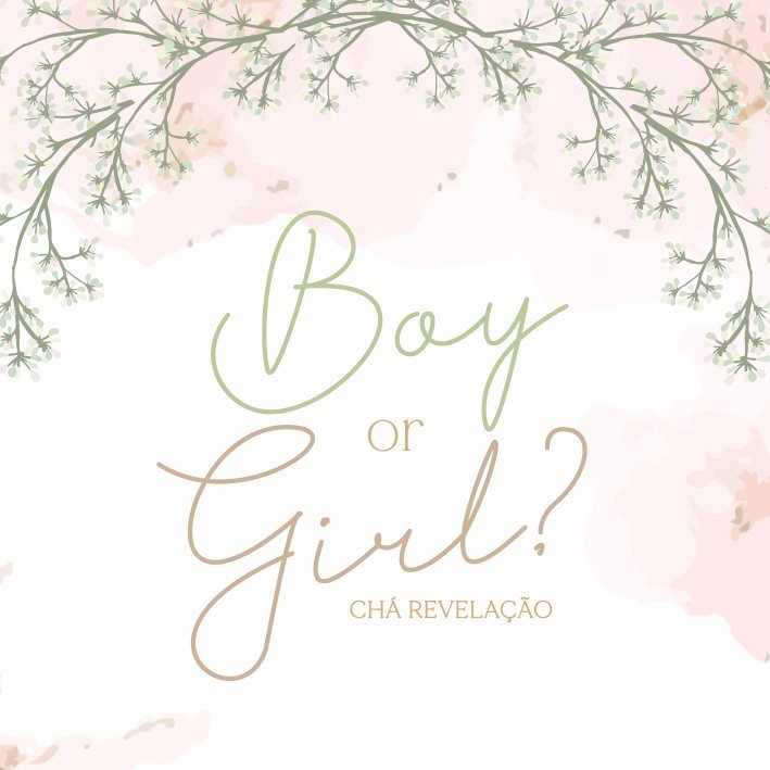Identidade visual de chá de bebê e batizado: Chá revelação Elieser e Kamilla Salgado
