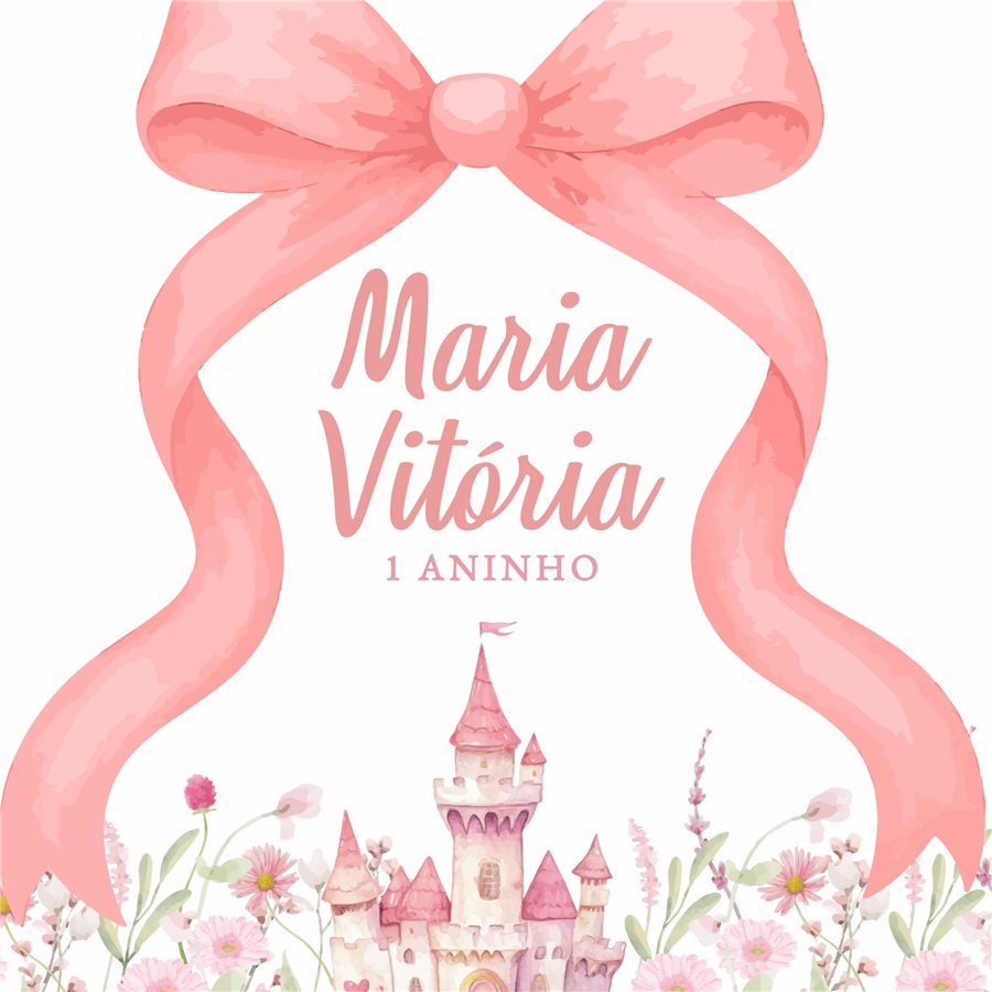 Identidade visual de festa infantil: Aniversário Maria Vitória