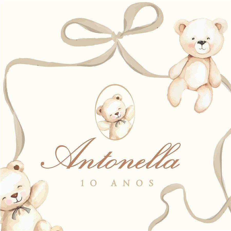 Identidade visual de festa infantil: Aniversário Antonella, mamãe Daniela Albuquerque