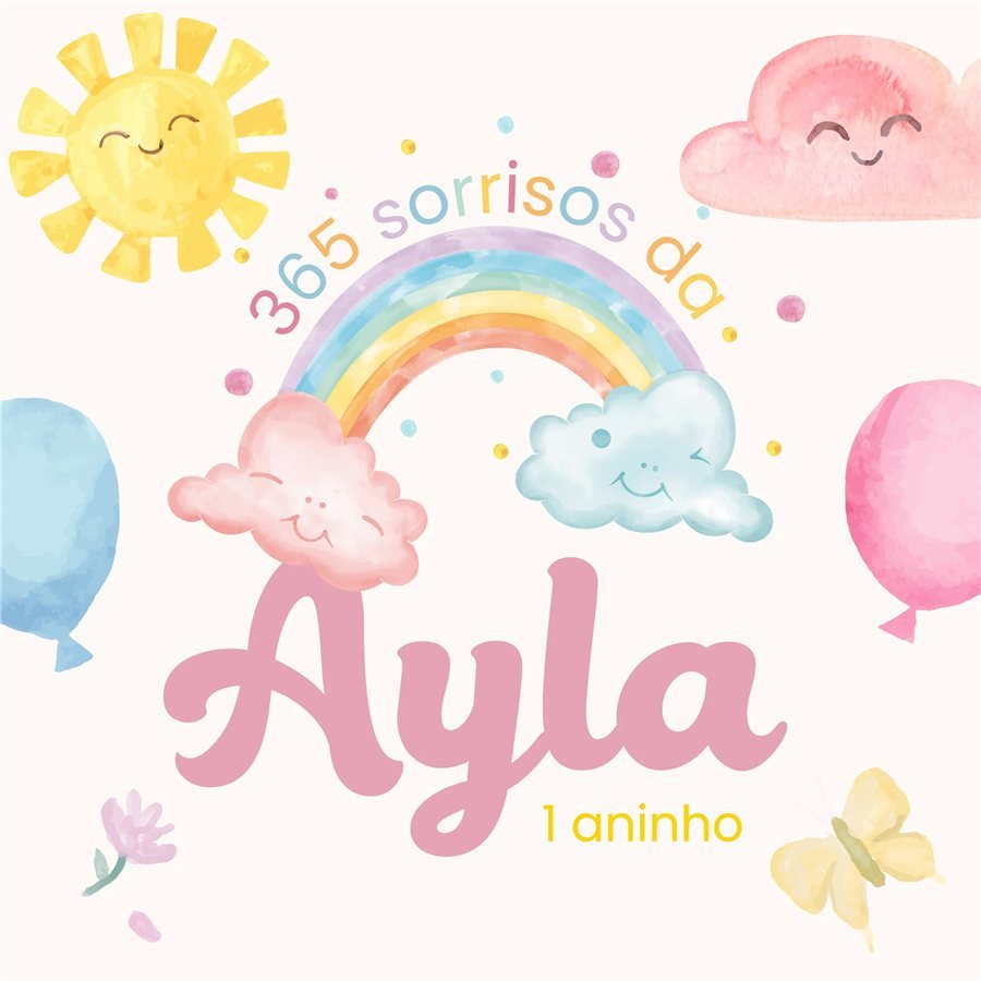 Identidade visual de festa infantil: Aniversário Ayla