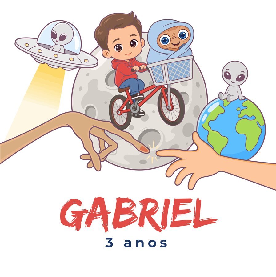 Identidade visual de festa infantil: Aniversário Gabriel