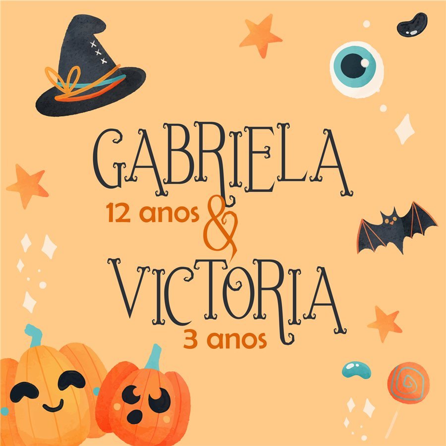 Identidade visual de festa infantil: Aniversário Gabriela e Victória