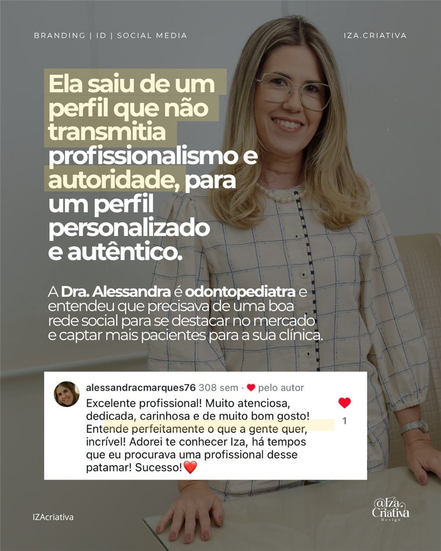 Depoimento da Dra. Alessandra sobre o trabalho de social media