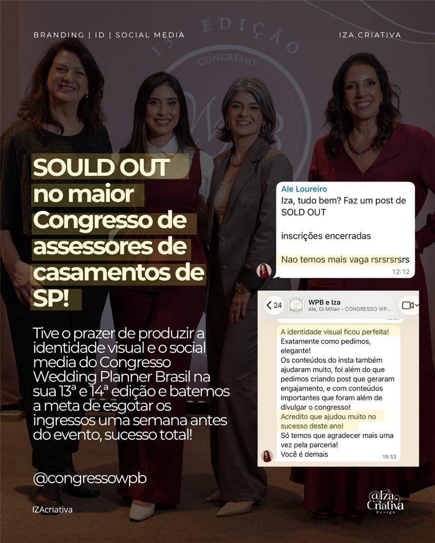 Equipe do Congresso Wedding Planner Brasil, evento sold out